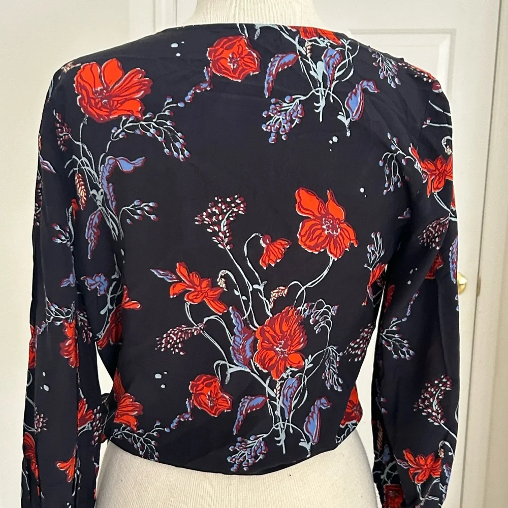 Madewell 100% silk wrap blouse